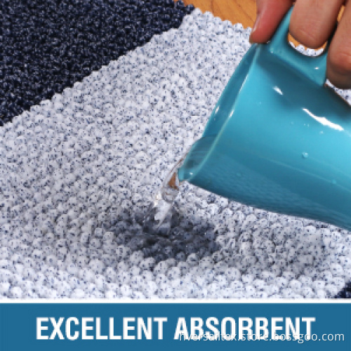 Extra Thick Striped Pattern Designed Chenille Bath Rugs